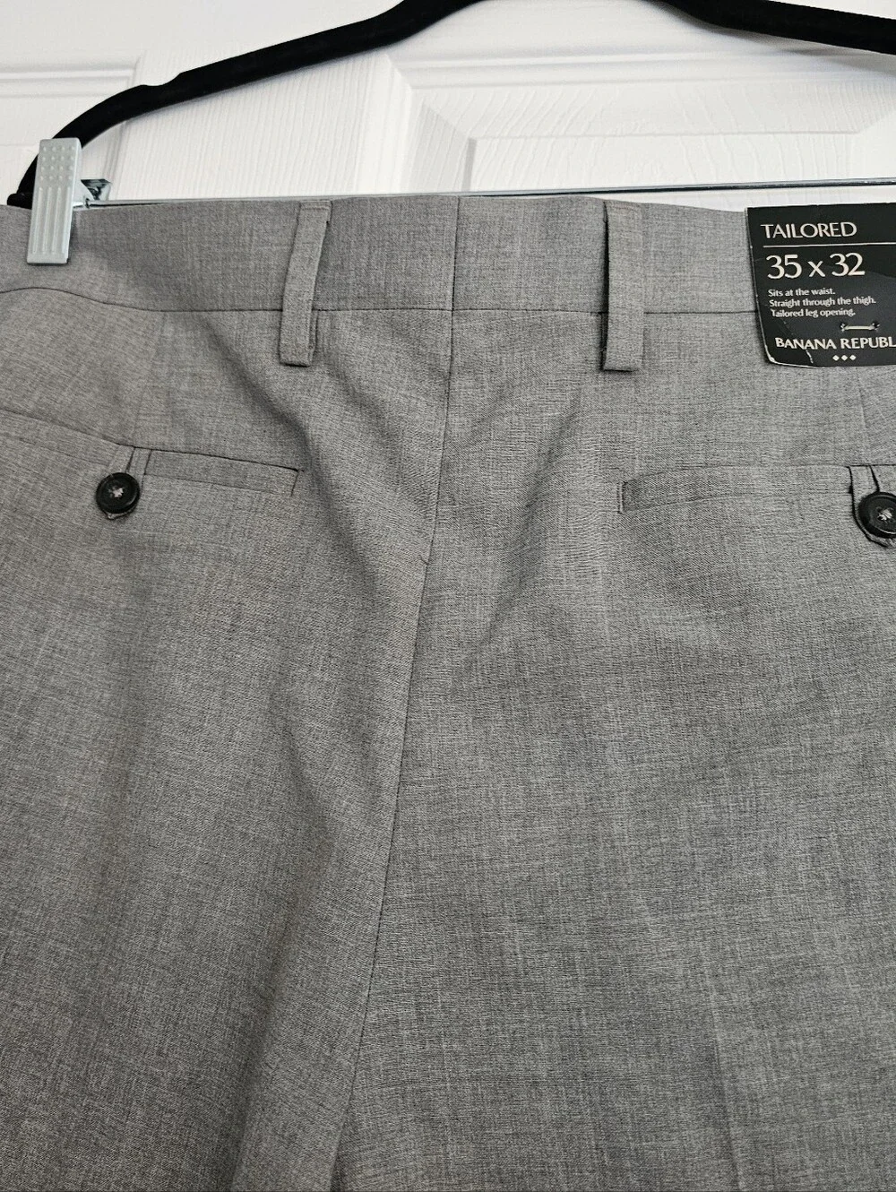 Banana Republic NWT Gray Men's Dress Pants - Classic Tailored Trousers Sz. 35x32